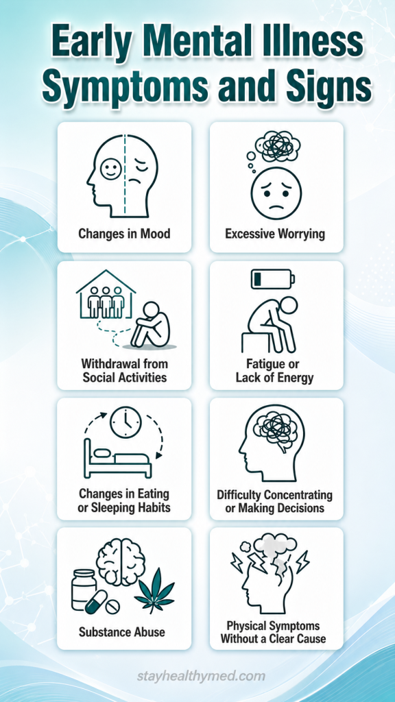 early mental illness symptoms and signs