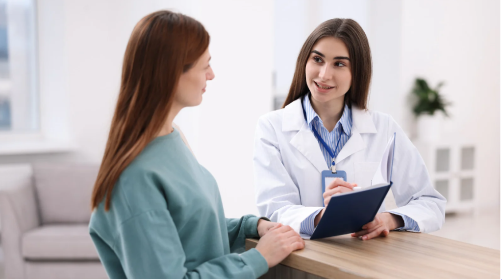 woman seek professional mental help