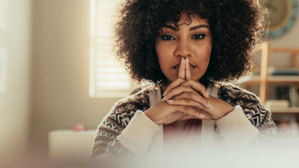 A woman with obsessive thoughts