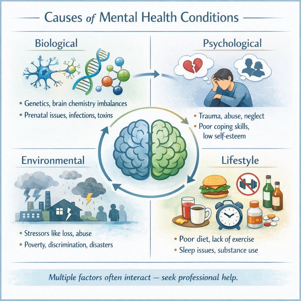causes of mental health conditions