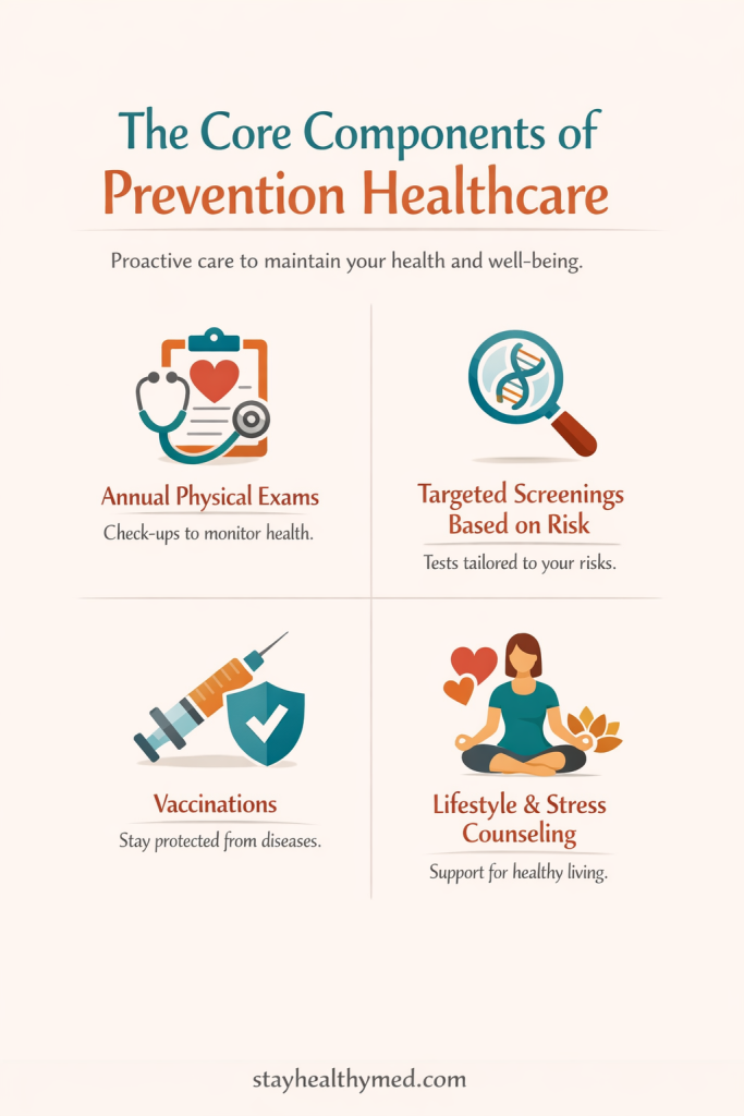 the core components of prevention healthcare